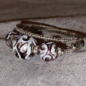 NWOT Handmade Beaded Glass Bracelet made and purchased in Murano, Italy